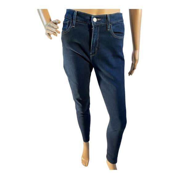 Levi Strauss 720 High Rise Super Skinny Crop Jeans Women's Size 29 Dark Blue - Picture 3 of 14